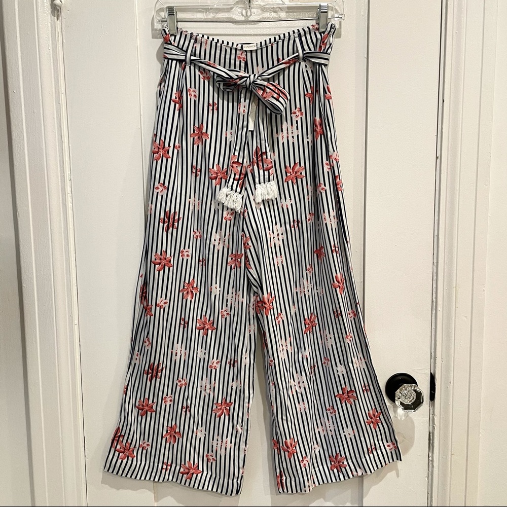 L*SPACE | Stripes/Floral Wide Leg High-Waist Pants